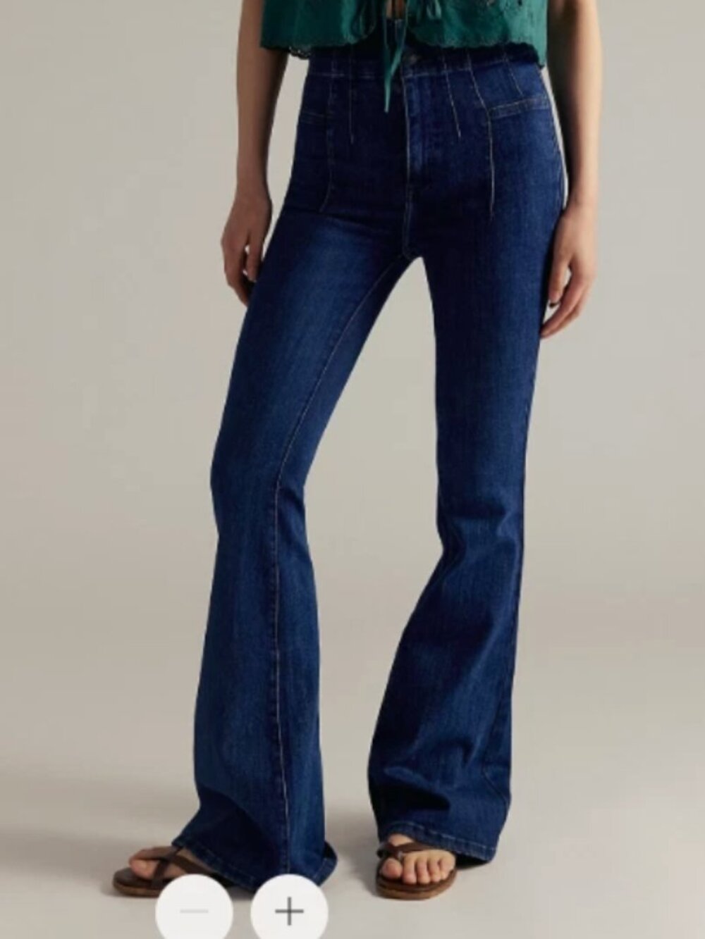 Free People We The Free Jayde High Rise Flare Jeans in Night Sky Womens Size 27